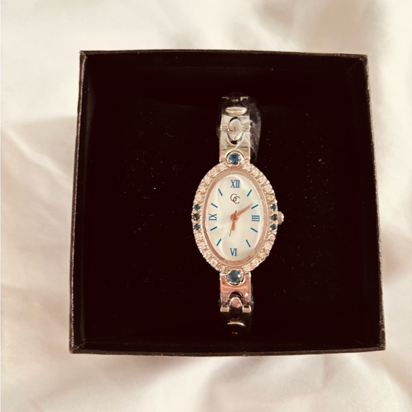 Elegant Silver and Blue Women's Watch - Picture 1 of 5
